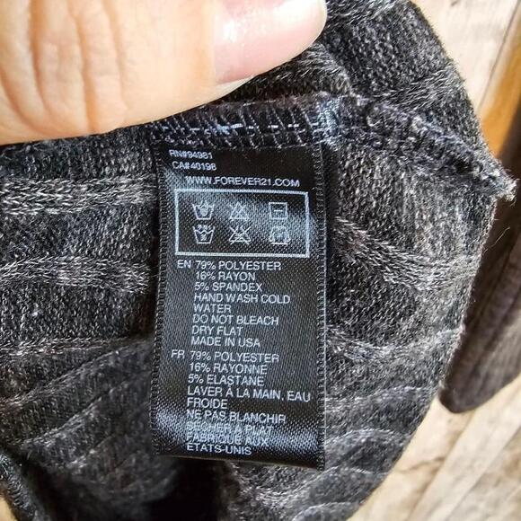 Women's Forever 21 Cowl Neck Long Sweater - S/P - Charcoal Grey - Picture 6 of 7